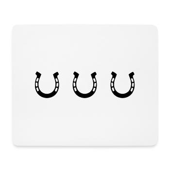 bourrin fer à cheval - Tapis de souris (format paysage) - blanc - Devant