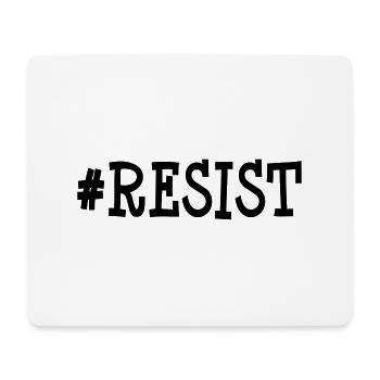#RESIST - Mousepad (Querformat) - Weiß - Vorne