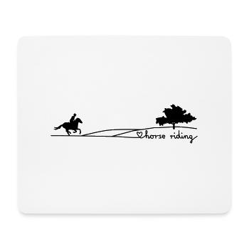 love horse riding - Mousepad (Querformat) - Weiß - Vorne