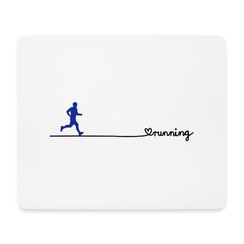 love running - Mousepad (Querformat) - Weiß - Vorne