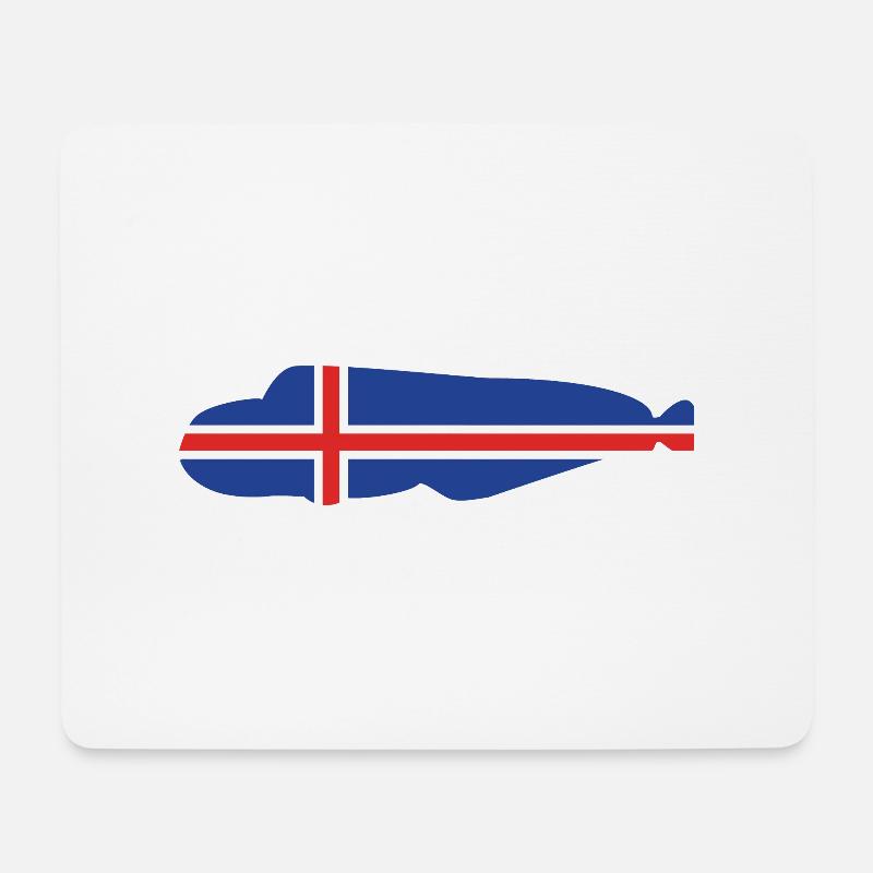 Seewolf_Island_umriss - Mousepad (Querformat) - Weiß