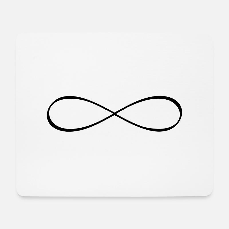 Infinity Unendlichkeitssymbol Freundschaft - Mousepad (Querformat) - Weiß