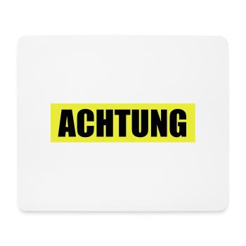 Achtung - Attention - Mousepad (Querformat) - Weiß - Vorne