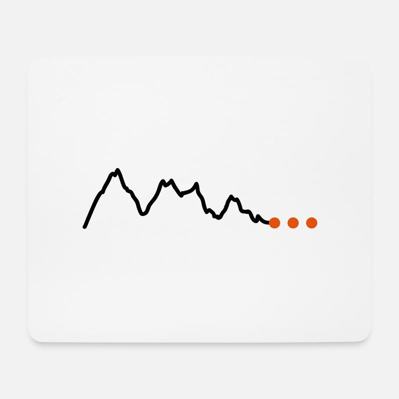 Höhenprofil-Gebirge - Mousepad (Querformat) - Weiß
