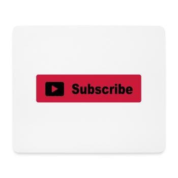 Subscribe Button - Mousepad (Querformat) - Weiß - Vorne