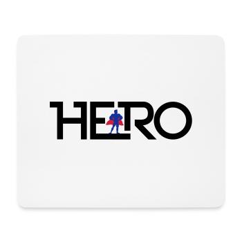 Hero Logo - Mousepad (Querformat) - Weiß - Vorne