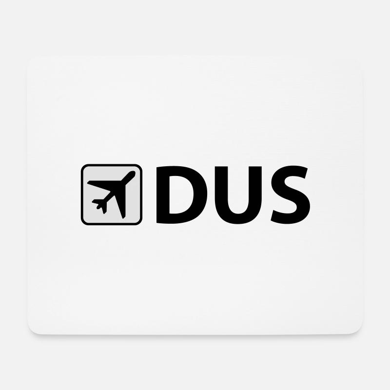 Airport - Flughafen - DUS - Düsseldorf - 3 Letter - Mousepad (Querformat) - Weiß