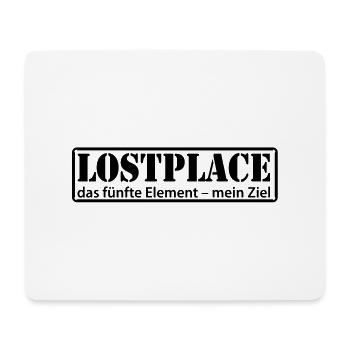 LP-Schild - Mousepad (Querformat) - Weiß - Vorne