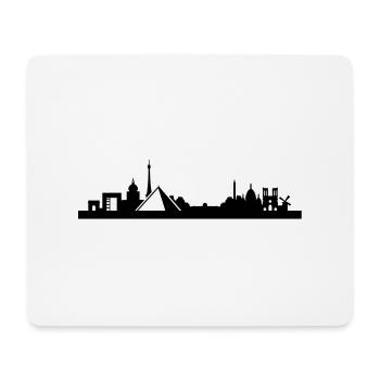 Paris Skyline Louvre - Mouse Pad (horizontal) - white - Front