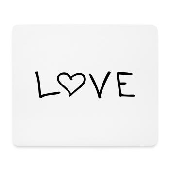 Love - Mousepad (Querformat) - Weiß - Vorne