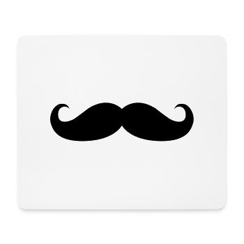 Moustache 1 - Tapis de souris (format paysage) - blanc - Devant