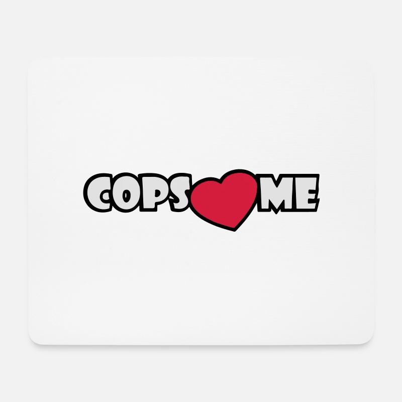COPS LOVE ME - Mouse Pad (horizontal) - white