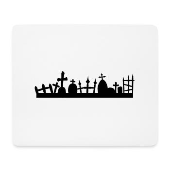Halloween Friedhof - Mousepad (Querformat) - Weiß - Vorne