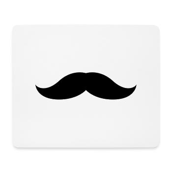 Moustache 4 - Tapis de souris (format paysage) - blanc - Devant