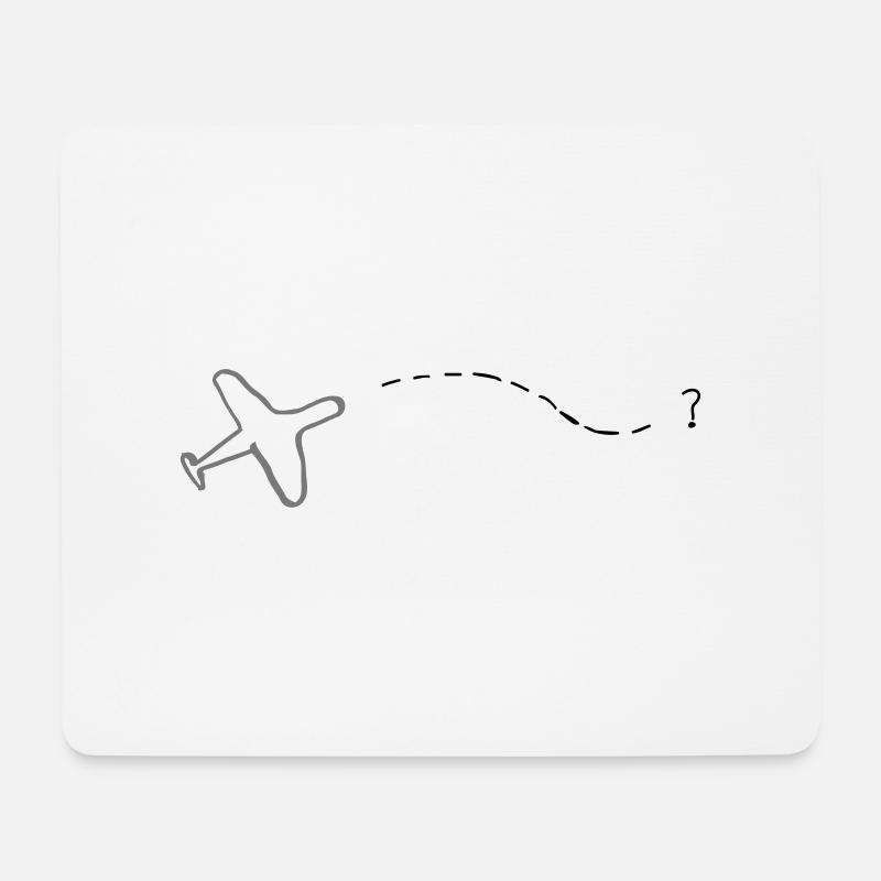 Airplane Route - Mouse Pad (horizontal) - white