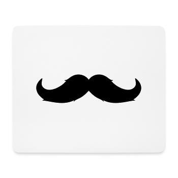 Moustache - Tapis de souris (format paysage) - blanc - Devant