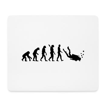 Evolution Tauchen - Mousepad (Querformat) - Weiß - Vorne