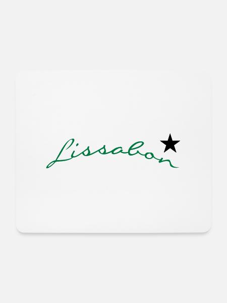 Lissabon (2c) - Mousepad (Querformat) - Weiß
