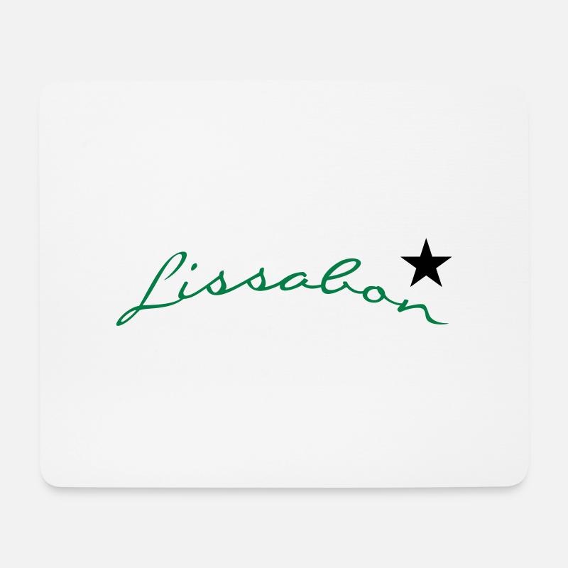 Lissabon (2c) - Mousepad (Querformat) - Weiß