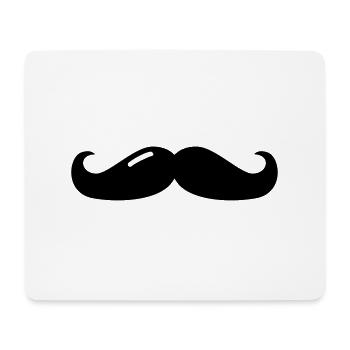 mustache - moustache - beard - bart - Mousepad (Querformat) - Weiß - Vorne