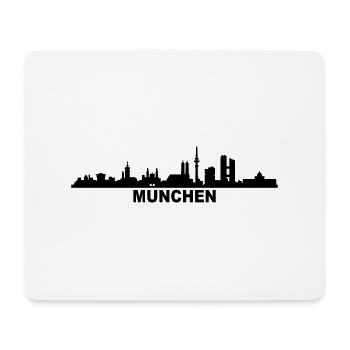 Skyline München - Mousepad (Querformat) - Weiß - Vorne