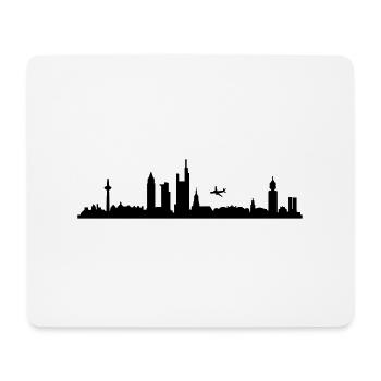 Skyline Frankfurt - Mousepad (Querformat) - Weiß - Vorne