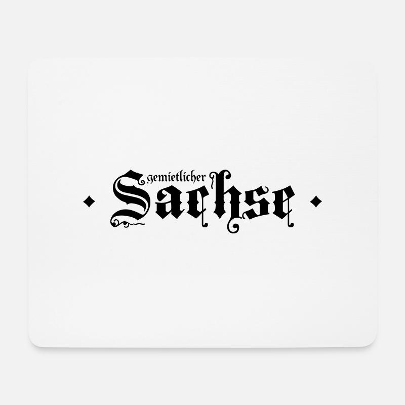 gemietlicher Sachse - Mousepad (Querformat) - Weiß