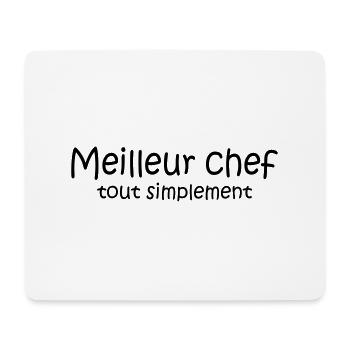 Meilleur chef tout simplement - Tapis de souris (format paysage) - blanc - Devant
