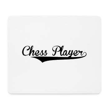 chess player retro college baseball styl - Mouse Pad (horizontal) - white - Front