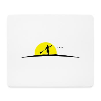 Stand Up Paddeln - Mousepad (Querformat) - Weiß - Vorne