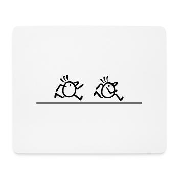 Marathon runner Fast lane - Mouse Pad (horizontal) - white - Front