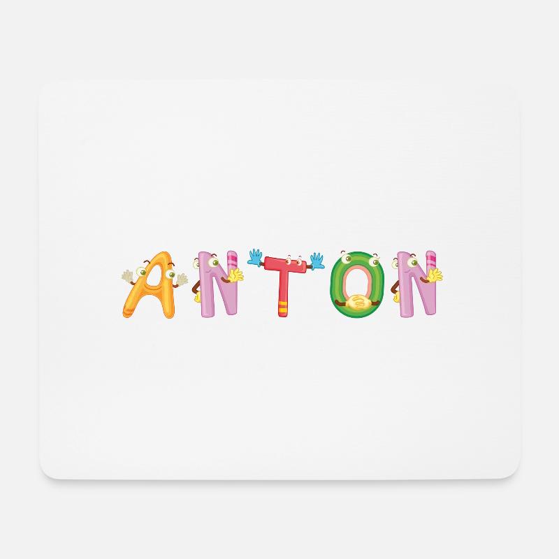 Anton - Mousepad (Querformat) - Weiß