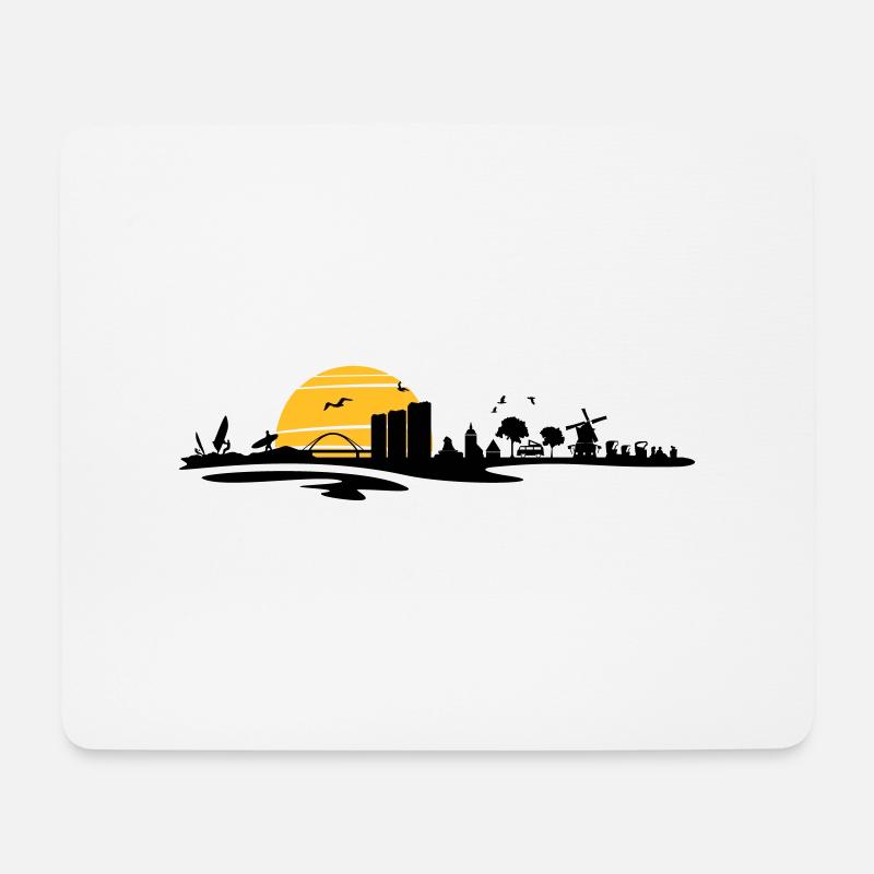 Skyline - Küste Fehmarn - Mousepad (Querformat) - Weiß