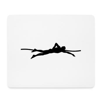 nageur - Tapis de souris (format paysage) - blanc - Devant