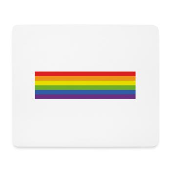 Arc-en-ciel de fierté - Tapis de souris (format paysage) - blanc - Devant