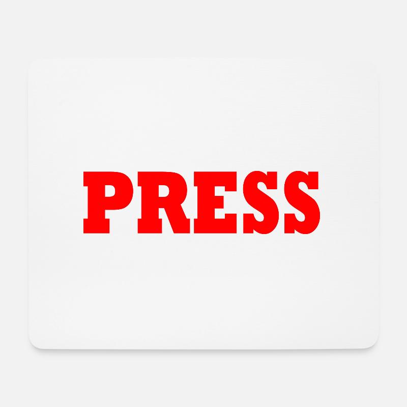 Press - Mousepad (Querformat) - Weiß
