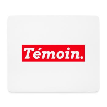 Témoin marié mariage rectangle rouge cadeau mode - Tapis de souris (format paysage) - blanc - Devant