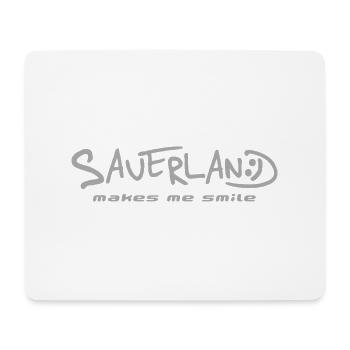 Sauerland makes me smile silber - Mousepad (Querformat) - Weiß - Vorne