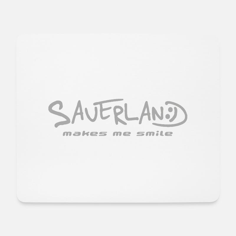 Sauerland makes me smile silber - Mousepad (Querformat) - Weiß