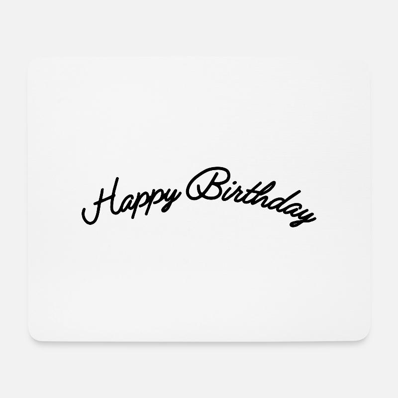 Happy Birthday - Mousepad (Querformat) - Weiß