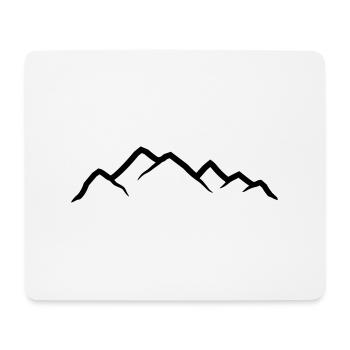 Escalade de silhouette de montagne - Tapis de souris (format paysage) - blanc - Devant