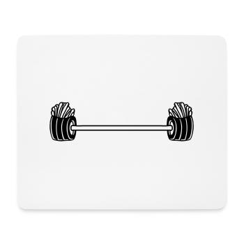 Bodybuilder Gewichtheben Pommes Frites - Mousepad (Querformat) - Weiß - Vorne