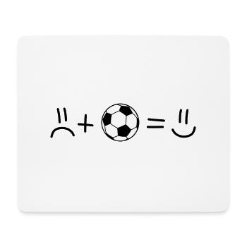 Fußball Fußballer glücklich Fußballspieler Fan - Mousepad (Querformat) - Weiß - Vorne