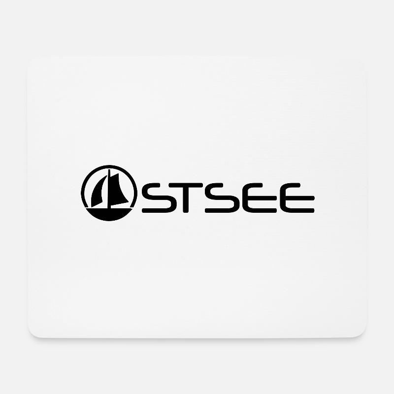 Ostsee mit Boot [black] - Mousepad (Querformat) - Weiß