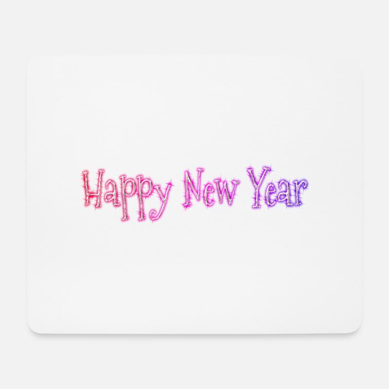 Happy New Year - Mousepad (Querformat) - Weiß
