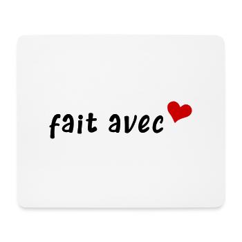 fait avec amour - Tapis de souris (format paysage) - blanc - Devant