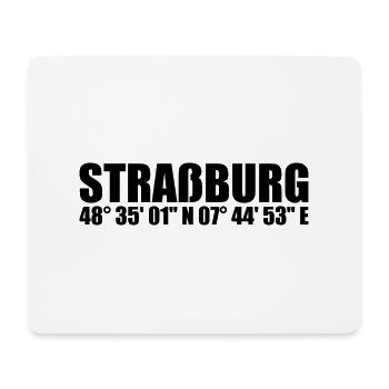Strasbourg coordinates - Mouse Pad (horizontal) - white - Front