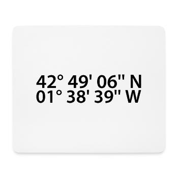 Pamplona Coordinates - Mouse Pad (horizontal) - white - Front