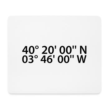 Leganés coordinates - Mouse Pad (horizontal) - white - Front
