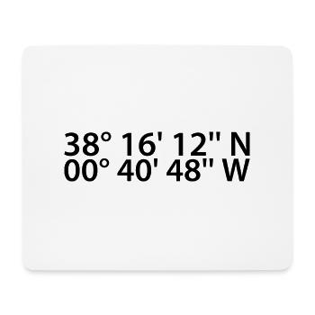 Elche coordinates - Mouse Pad (horizontal) - white - Front